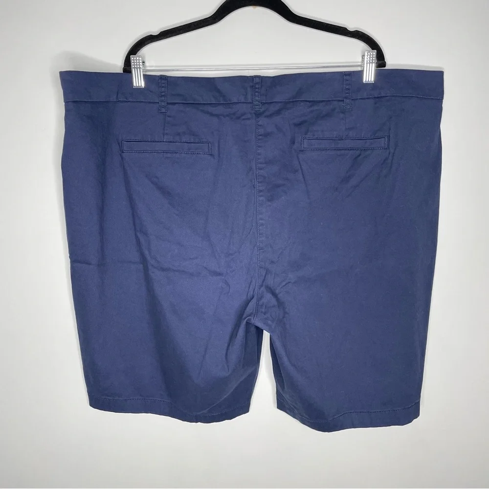 NWT J. Crew 10” Bermuda Stretch Chino Shorts Cotton In Navy Blue Size 24